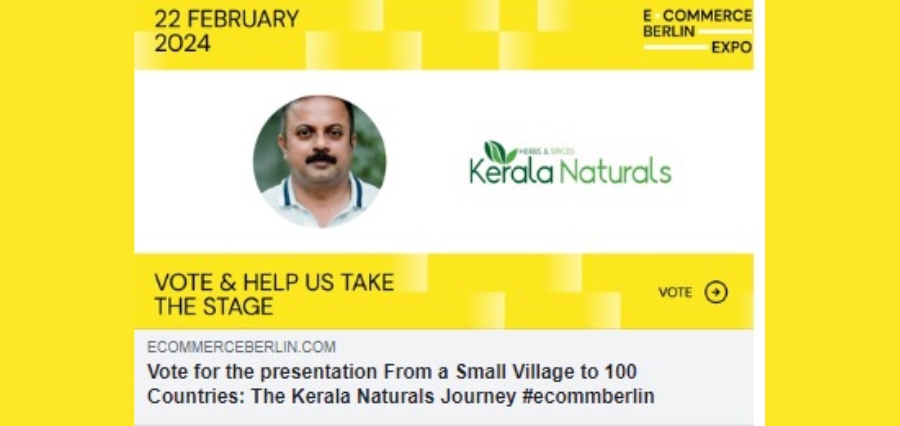 Read more about the article Kerala Naturals Shortlisted for E-commerce Berlin Call for Papers Contest